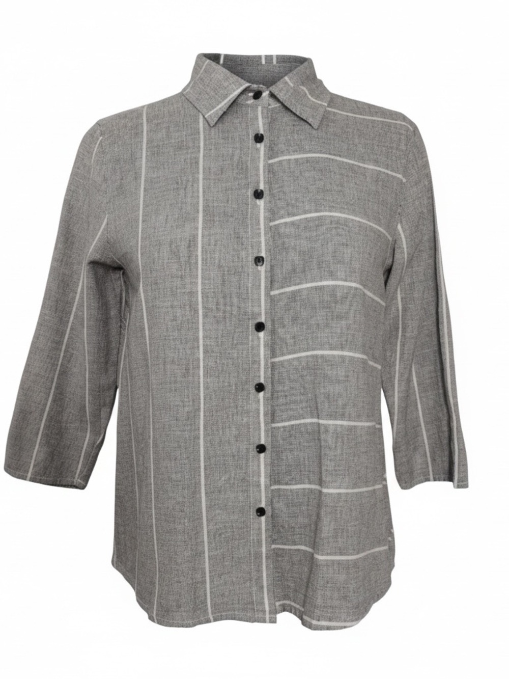 Flax Linen Cotton Button Up Shirt Asymmetrical Artsy Natural Materials